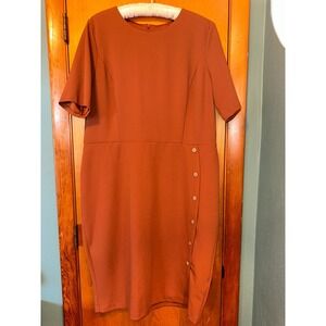 Brown London Times Short Sleeved Sheath Dress Size 16